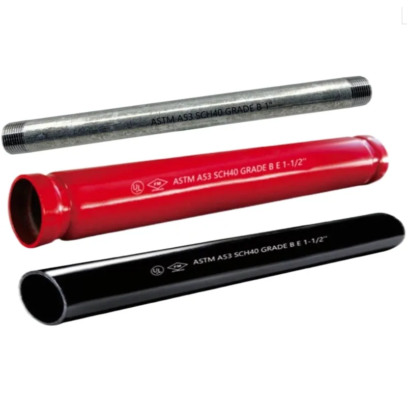 FM/UL fire protection ERW steel pipe in three finishes