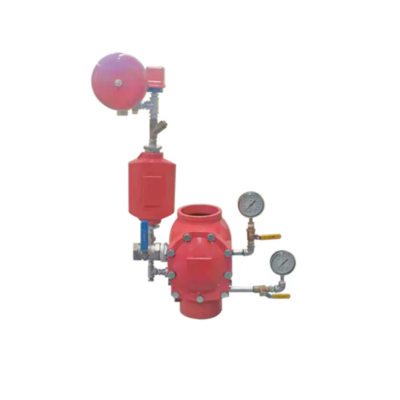 Grooved end wet alarm check valve