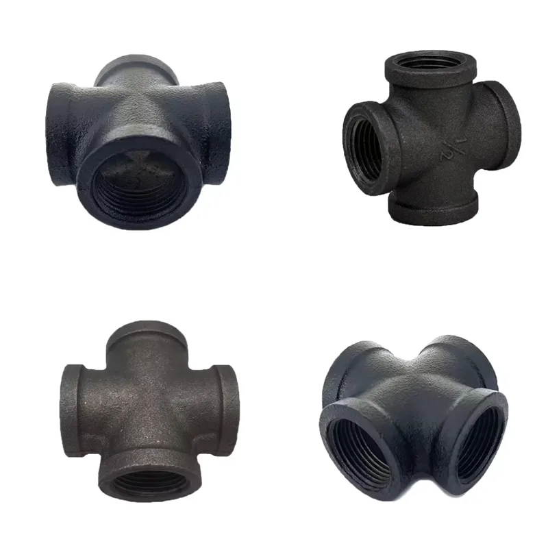 Straight Cross malleable iron fitting
